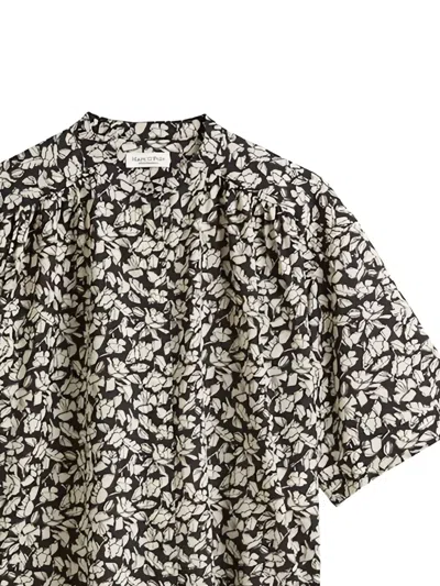 Marc O'polo Floral-print Blouse In Black