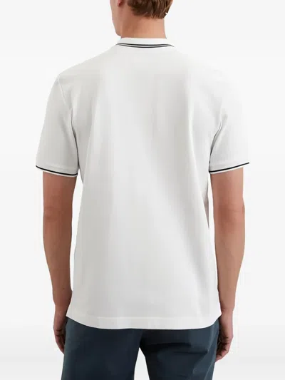 Marc O'polo Contrasting-stripes Polo Shirt In White