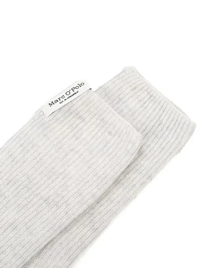 Marc O'polo Ribbed Gloves In White