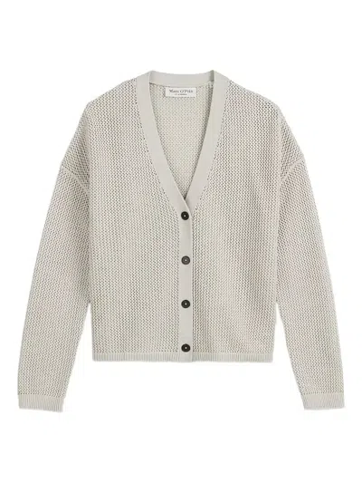 Marc O'polo Ribbed-knit Button-down Cardigan