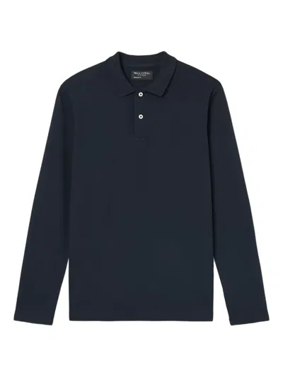Marc O'polo Long-sleeve Polo Shirt In Blue