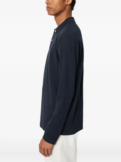 Marc O'polo Long-sleeve Polo Shirt In Blue