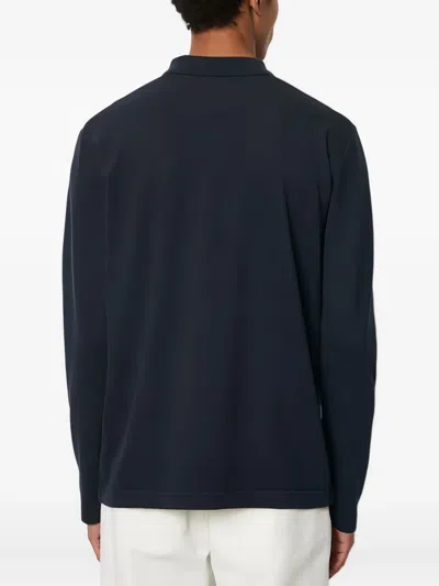 Marc O'polo Long-sleeve Polo Shirt In Blue