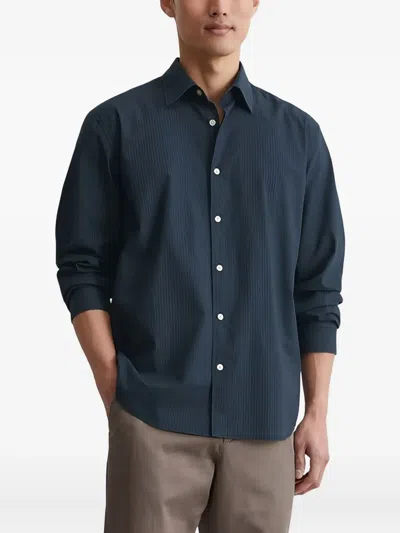 Marc O'polo Striped Button-up Shirt In Blue