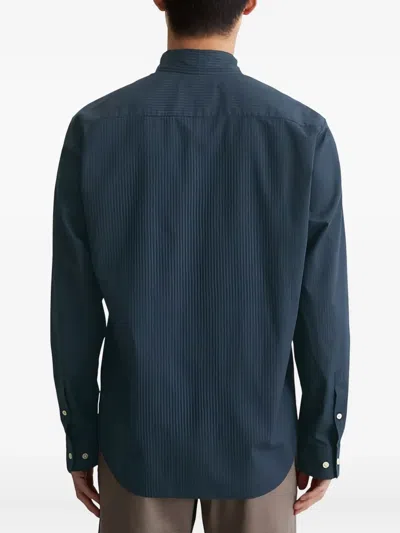 Marc O'polo Striped Button-up Shirt In Blue
