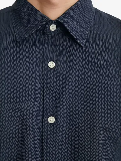 Marc O'polo Striped Button-up Shirt In Blue