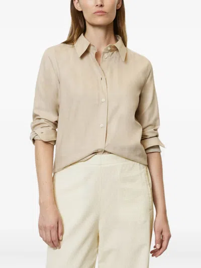 Marc O'polo Button-up Long-sleeve Shirt In Neutral