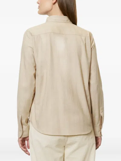 Marc O'polo Button-up Long-sleeve Shirt In Neutral