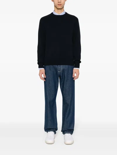 Theory Morlan Knitted Jumper In Black