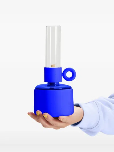 Fatboy Logo-embossed Candle Holder In Blue