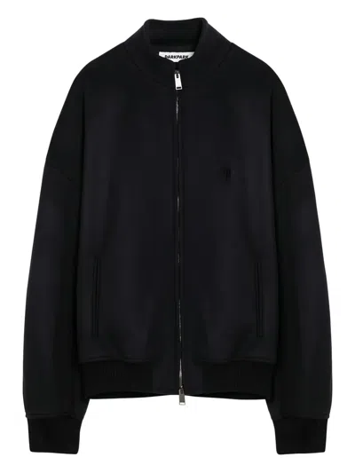 Darkpark Wool Bomber Jacket In Black