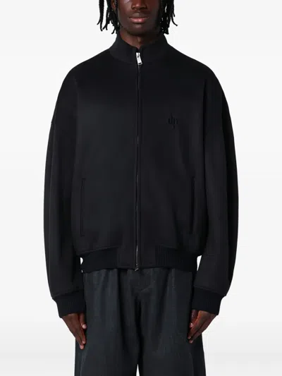 Darkpark Wool Bomber Jacket In Black