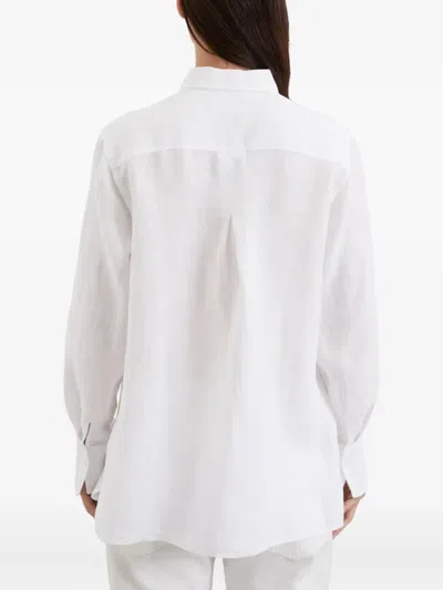 Marc O'polo Cropped Poplin Shirt In White