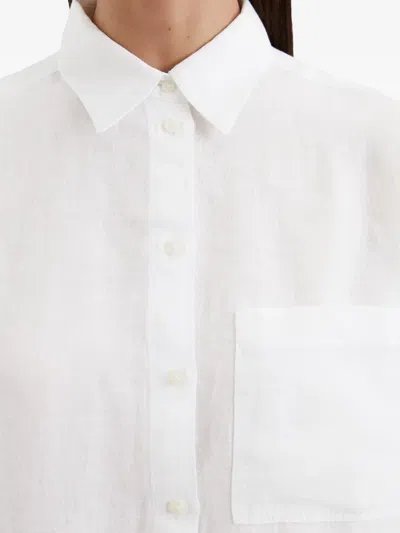 Marc O'polo Cropped Poplin Shirt In White