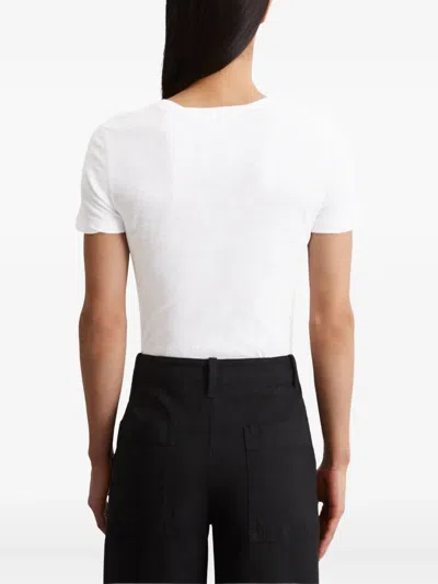 Marc O'polo Scoop-neck Short-sleeve T-shirt In White