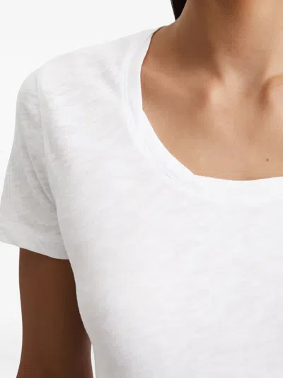 Marc O'polo Scoop-neck Short-sleeve T-shirt In White