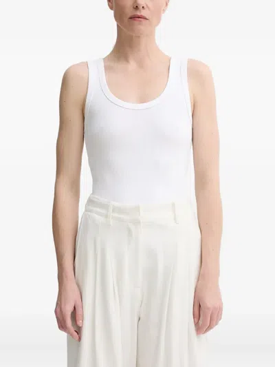 Marc O'polo Fine-ribbed Tank Top In White