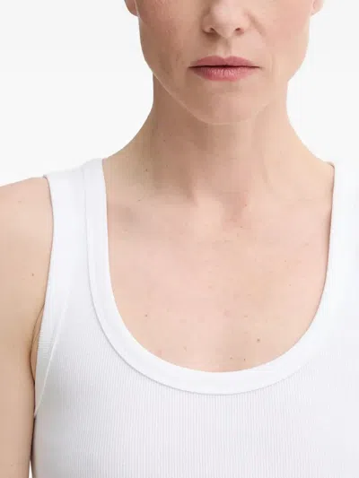 Marc O'polo Fine-ribbed Tank Top In White