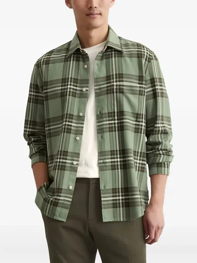Marc O'polo Plaid Long-sleeve Shirt In Green