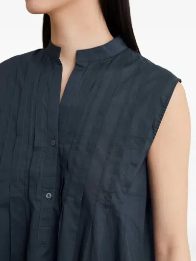 Marc O'polo Pleated Sleeveless Blouse In Black