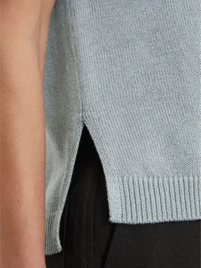 Marc O'polo Short-sleeve Knitted Top In Blue
