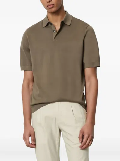 Marc O'polo Short-sleeve Polo Shirt In Brown