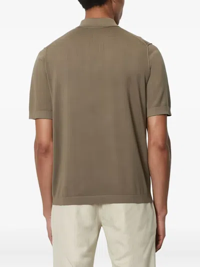 Marc O'polo Short-sleeve Polo Shirt In Brown