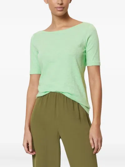 Marc O'polo Boat Neck Short-sleeve T-shirt In Green