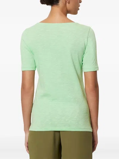 Marc O'polo Boat Neck Short-sleeve T-shirt In Green