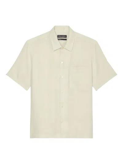 Marc O'polo Short-sleeve Button-up Shirt In Neutral