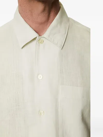 Marc O'polo Short-sleeve Button-up Shirt In Neutral