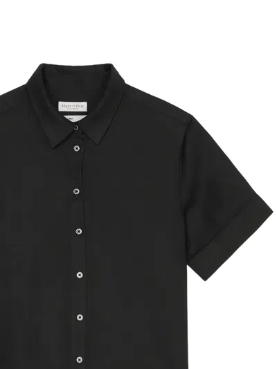 Marc O'polo Short-sleeves Button-up Shirt In Black