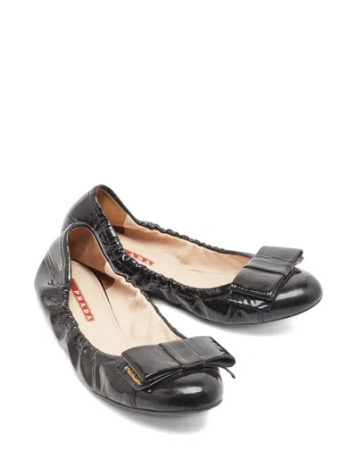 Pre-owned Prada Bow-detail Ballet Flats