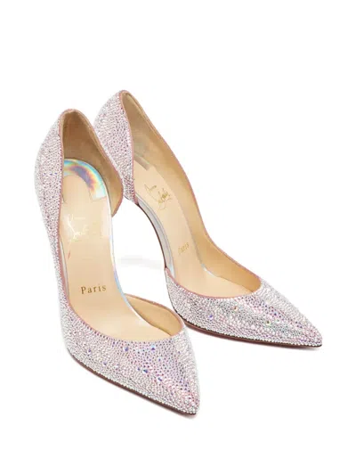 Pre-owned Christian Louboutin 110mm Crystal-embellished Heeled Pumps