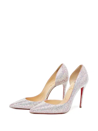 Pre-owned Christian Louboutin 110mm Crystal-embellished Heeled Pumps