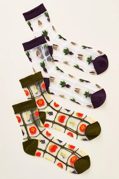 Anthropologie Sheer Socks, Set Of 2