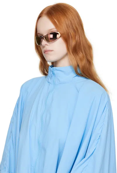 Acne Studios Rose Gold Metal Frame Charm Sunglasses
