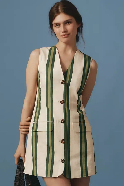 Simonmiller Carob Linen Mini Dress In Multi