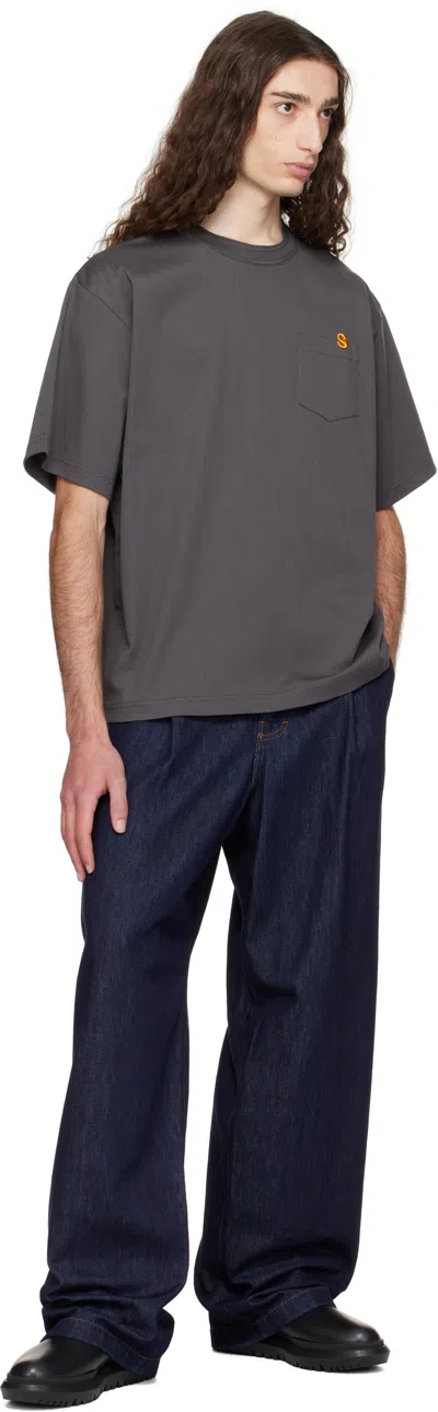 Sacai Jersey T-shirt In Animal Print