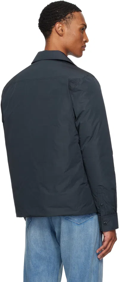 Moncler Navy Archivio Vigeon Down Jacket In Blue