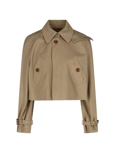 Vivienne Westwood Casual Jacket With Embroidered Detail And Epaulettes In Green