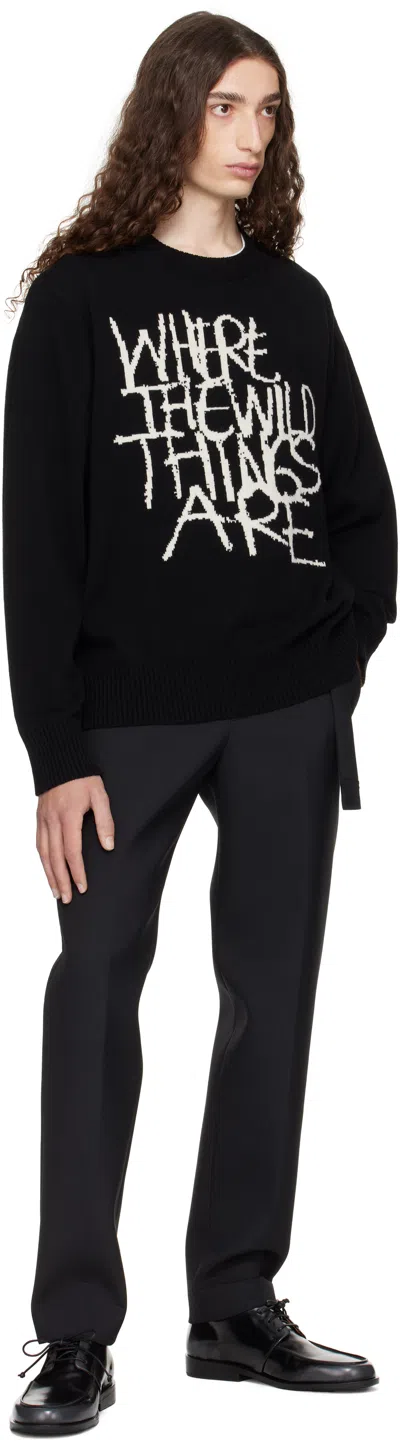 Sacai Long-sleeved Sweater In Black