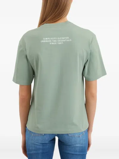 Marc O'polo Logo-print Short-sleeve T-shirt In Green