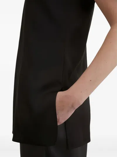 Marc O'polo Satin-effect Sleeveless Tank Top In Black