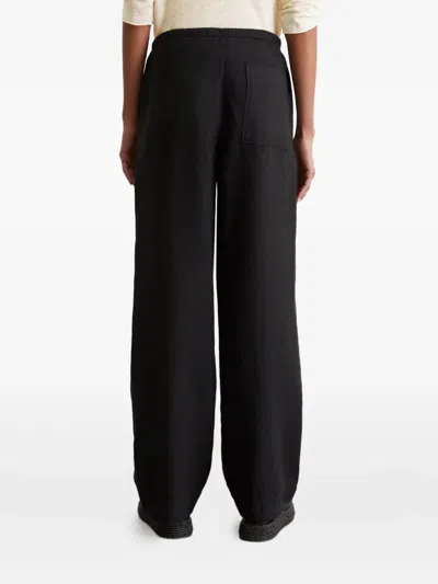 Marc O'polo Drawstring Tapered Trousers In Black
