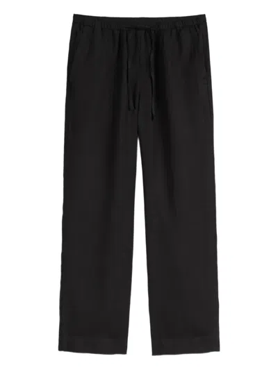 Marc O'polo Drawstring Tapered Trousers In Black