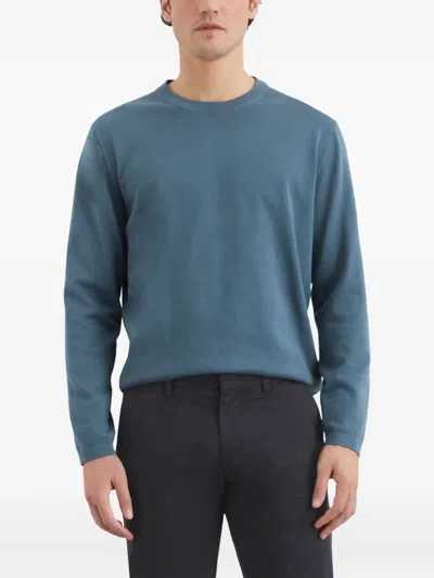 Marc O'polo Crew Neck Long-sleeve Sweater In Blue