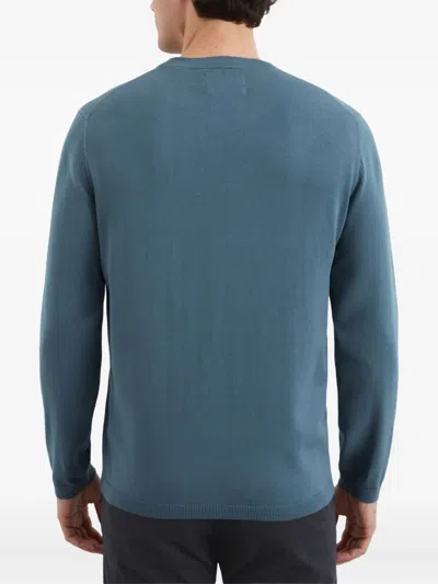 Marc O'polo Crew Neck Long-sleeve Sweater In Blue