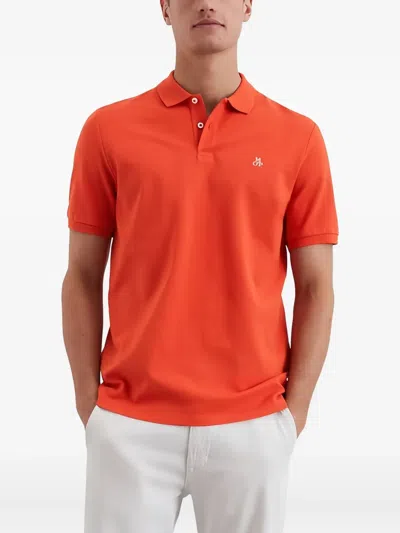 Marc O'polo Logo-embroidered Polo Shirt In Red