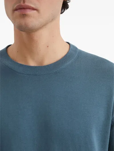 Marc O'polo Crew Neck Long-sleeve Sweater In Blue